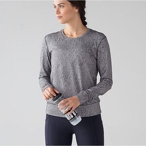 Lululemon Rush Hour Long Sleeve Shirt Running Luon Spray Jacquard Size 4